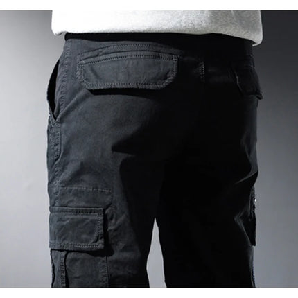 Street Fashion Men Jeans Black Green Loose Fit Big Pocket Casual Cargo Pants Hombre Zipper Designer Hip Hop Joggers Men Overalls