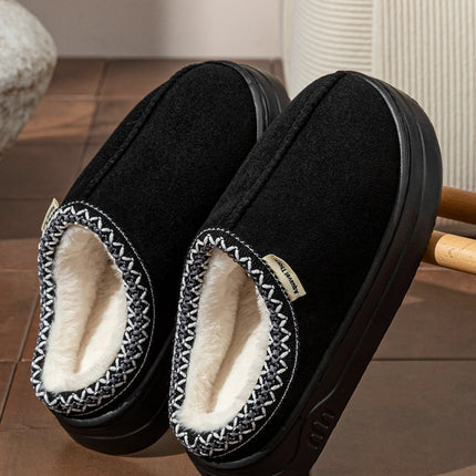 Fashion Winter Soft Sole Women's Slipper Boots Fuzzy Outdoor Casual Simple Anti-slip Indoor Warm Comfort Men Plush Home Shoes