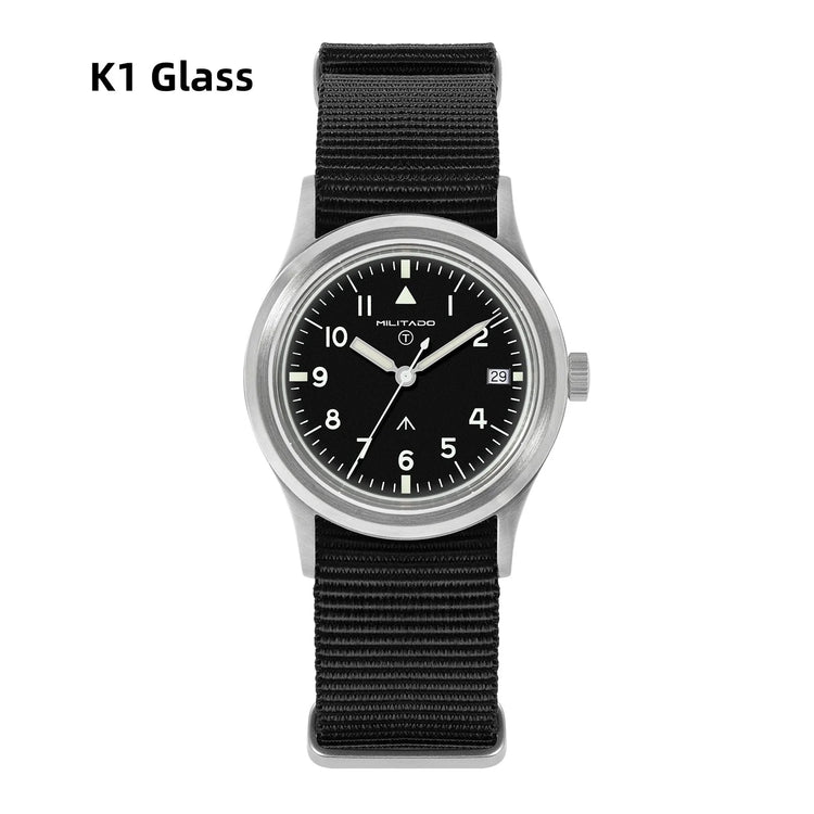 Militado ML14 36mm Orologio VH31 Sweep Secondo Movimento al quarzo Orologio Cristallo di zaffiro Super luminoso BGW9 C3 100m Orologi impermeabili platinumshop