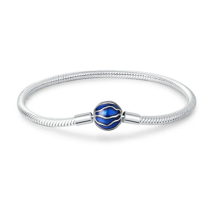 Bracciali Fai-da-Te in Argento Sterling 925 con Catena a Serpente e Cuore per Donne, Creazione di Gioielli Artigianali Eleganti PlatiNum