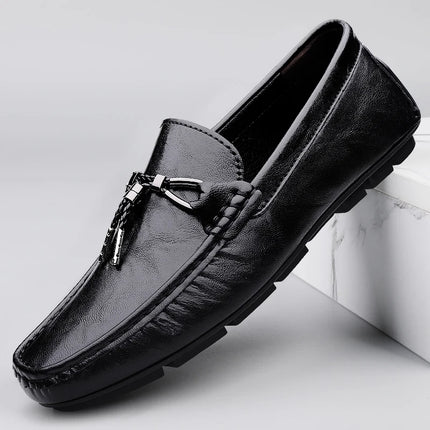 Scarpe Casual da Uomo in Vera Pelle, Mocassini di Lusso Traspiranti, Slip-on, Scarpe da Guida, Calzature Business
