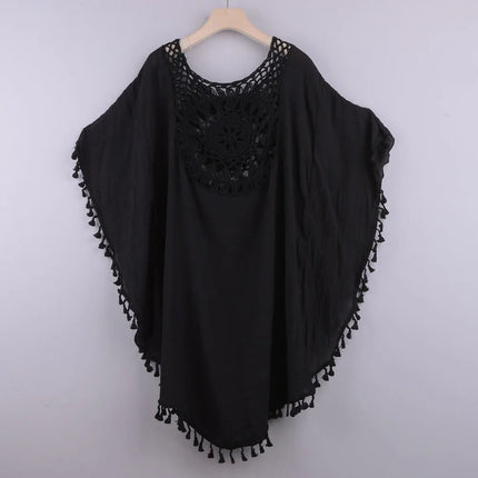 Grembiule da spiaggia allentato da donna con spalle scoperte, casual, per le vacanze, stile sexy, con nappa ritagliata, grembiule da spiaggia estivo da donna platinumshop