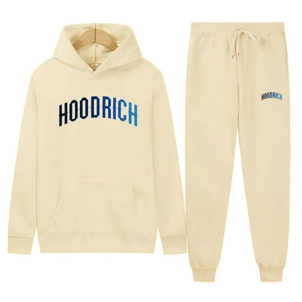 2025 Autumn/Winter Men's and Women's Letter-Printed Sporty Sweatshirt Set - Classic, Retro, Comfortable and Versatile PlatiNum