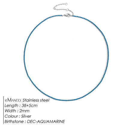 eManco Fashion Crystal High Quality Stainless Steel Gold Plated Necklace Ladies Charming Accessories Gifts Wholesale PlatiNum