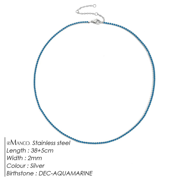 eManco Fashion Crystal High Quality Stainless Steel Gold Plated Necklace Ladies Charming Accessories Gifts Wholesale PlatiNum