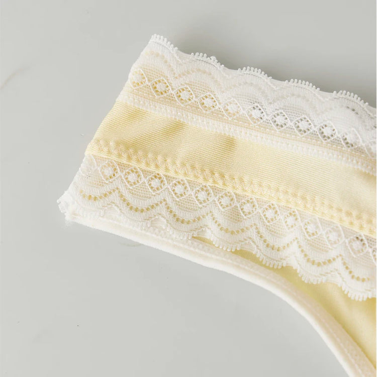 3PCS Women's Thong Solid-Color Lace Sexy Women's Underwear Low-Rise Versatile Comfortable Fashionable Panties
