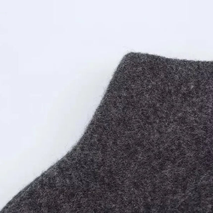 Asymmetric Knit Poncho Cape Loose Solid Color Minimalist Warm Shawl Wrap Outerwear Commuter High Street Pullover 202606H