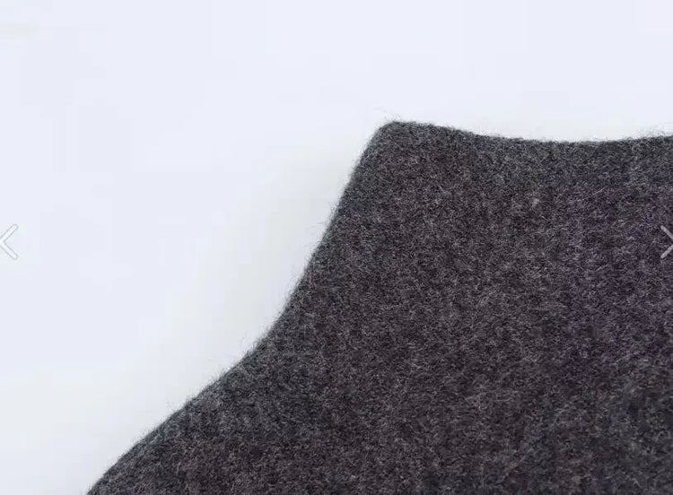 Asymmetric Knit Poncho Cape Loose Solid Color Minimalist Warm Shawl Wrap Outerwear Commuter High Street Pullover 202606H