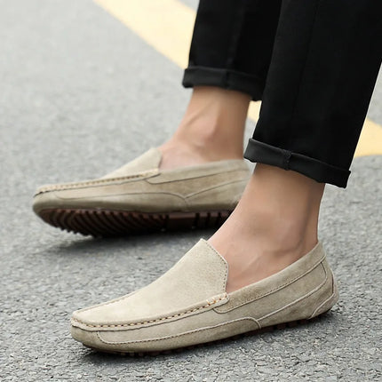 Mocassini da uomo in pelle scamosciata di lusso 2022 scarpe casual da uomo scarpe da barca fatte a mano da uomo Slipon scarpe da guida mocassini maschili Zapatos
