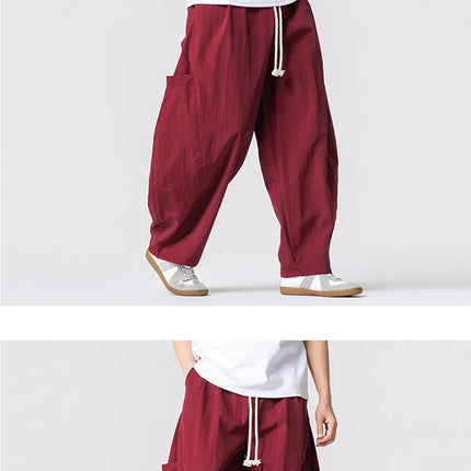 Pantaloni Estivi Leggeri da Uomo e Donna, Streetwear con Coulisse, Stile Y2K, Cargo, Tinta Unita, Gamba Larga, Taglie Forti fino alla 5XL