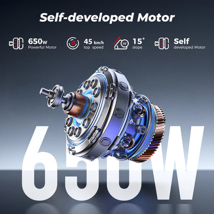 IScooter i10 Scooter elettrico 10 pollici 650W 15Ah Scooter elettrico pieghevole Kick Scooter gamma massima 45km eScooter elettrico Whit APP