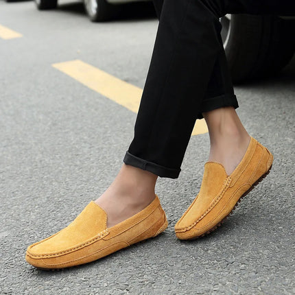 Mocassini da uomo in pelle scamosciata di lusso 2022 scarpe casual da uomo scarpe da barca fatte a mano da uomo Slipon scarpe da guida mocassini maschili Zapatos