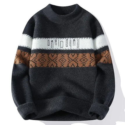 Winter Sweaters for male men thick O-neck sweater men Student youth sweaters autumn Men's wool Casual Knitwear Pullover