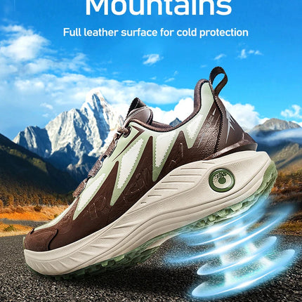 ONEMIX Scarpe da trail running da uomo Scarpe da ginnastica in pelle antiscivolo indossabili Supporto stabile Scarpe sportive fuoristrada Scarpe da ginnastica da passeggio all'aperto PlatiNum