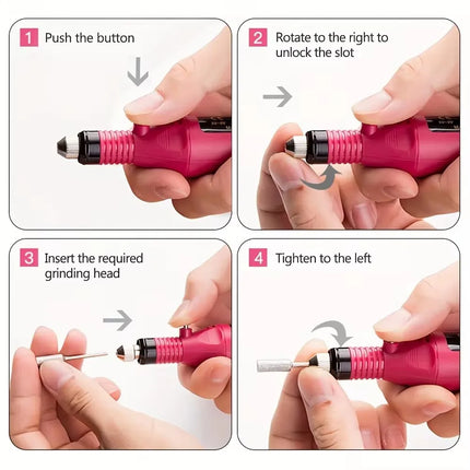 Professional USB Electric Nail Drill Polish File Kit with UV LED Nail Lamp Gel Manicure Dryer Lamp Acrylic Starter Set