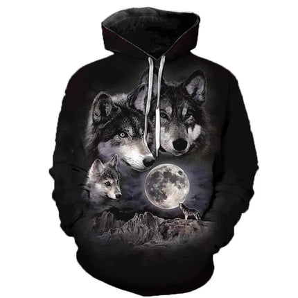 3D Wolf Hoodies Men Hooded Animal Printed Hoodie Sweatshirts Tracksuits Man/women Jackets Funny Hoody DropShipping