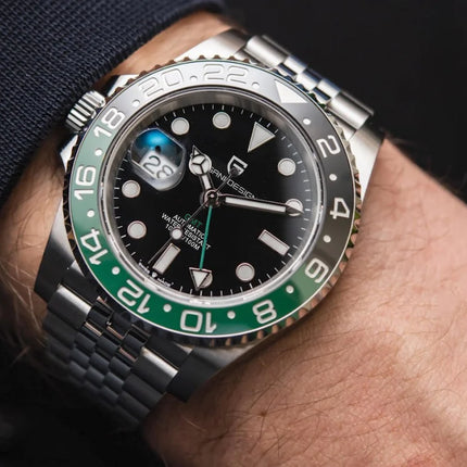 PAGANI DESIGN 2026 Nuovo Orologio Meccanico di Lusso da Uomo Batman 40MM GMT con Bracciale Jubilee, Vetro Zaffiro, Acciaio Inossidabile, Impermeabile, Automatico
