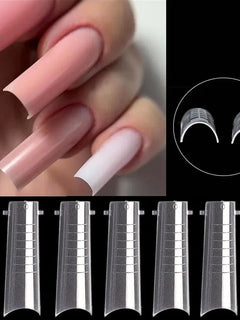 60Pcs Dual Nail Forms Extension Tips Mold Quick Building False Nails Short Almond Acrylic Upper Forms DIY Art Manicure Tool 2027