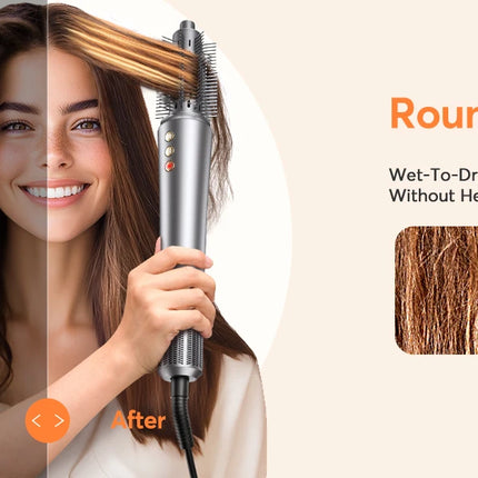 Bopcal 5 In 1 Hair Dryer Hot Air Comb Electric Hair Curling Iron 1200W High Speed Blower Multifunctional Styling Tools Hairdryer