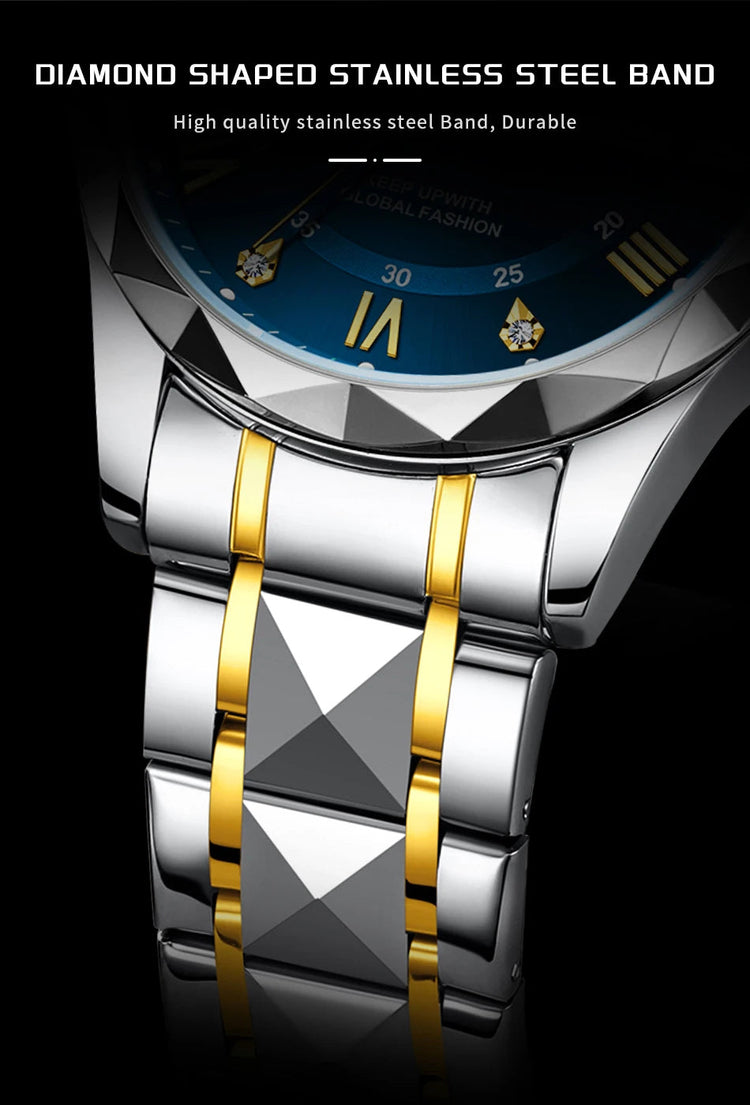 BANGWEI Orologio da donna elegante e lussuoso al quarzo, orologio da polso classico e semplice in acciaio inossidabile, con data automatica, impermeabile, con diamanti platinumshop