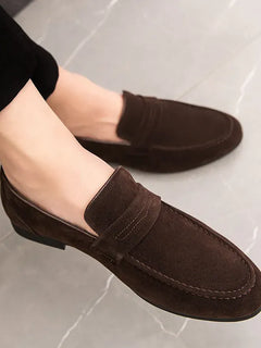 Nuovi uomini in pelle scamosciata scarpe casual comfort traspirante slip-on scarpe da guida da uomo moda maschile scarpe pigre mocassini di marca di lusso mocassini