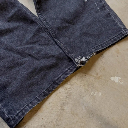 Jeans con orlo a stampa leopardata, stile casual americano anni 2000, a vita alta, gamba dritta e larga, abbigliamento femminile retrò Harajuku
