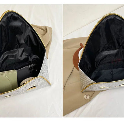 Fashion Crocodile Pattern Envelope Clutch Women's Handbags For Gifts, Designer Casual Ladies Purses Phone Pocket PlatiNum