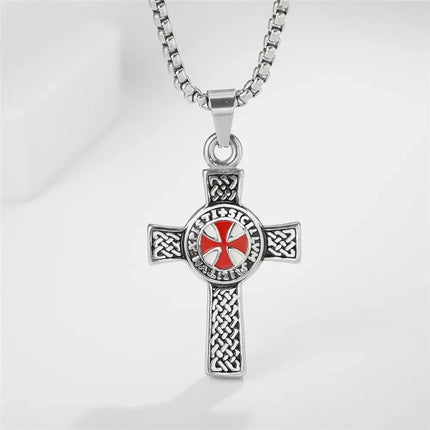 Vintage Christian Ice Crystal Jesus Head Pendant Necklace for Men and Women Cross Catholic Amulet Jewelry PlatiNum