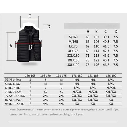 Men' Sleeveless Vest Jackets Winter Fashion Male Cotton-Padded Vest Coats Men Stand Collar Warm Waistcoats Clothing