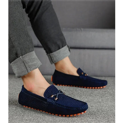 Scarpe Casual da Uomo Estate 2026, Mocassini di Lusso in Vera Pelle, Traspiranti e Comodi per la Guida