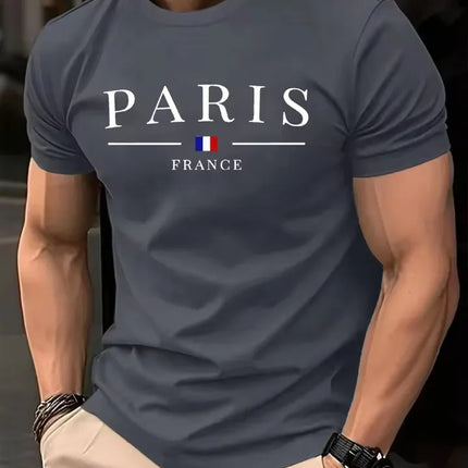 Men's Summer T-Shirt with 3D Letter Print, Hip Hop Street Style Personalized T-Shirt, Men's Casual Top.