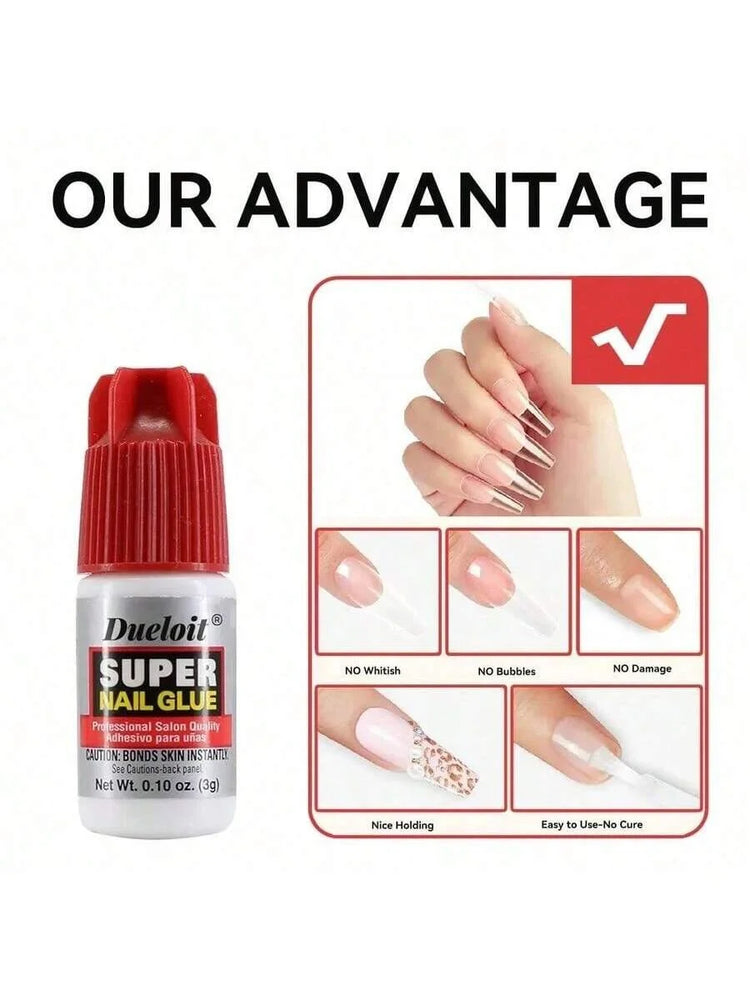 3g Professional Press-On Nails Adhesive Glue Nail Art Glue Durable Manicure Tool for Attaching Nail Plates