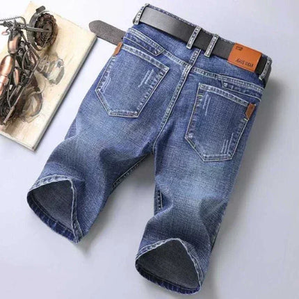 Pantaloncini di jeans da uomo estivi sottili dritti classici firmati jeans corti da lavoro marchio di abbigliamento pantaloncini maschili casual coreani elasticizzati