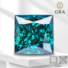 Moissanite Lab Diamond Princess Cut Primary Color Emerald Green with Certificate Advanced Jewelry Making jewelry for woman PlatiNum