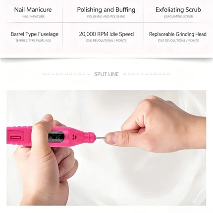 Pen‑Form Manicure Pedicure Grinding Machine Compact Electric Nail Polisher Drill For Daily Nail Grooming And Diy Hand‑Made Nail Creation