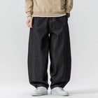 Jeans Dritti da Uomo Primavera Autunno Stile Retrò Casual High Street Gamba Larga Pantaloni in Denim Uomo Hip Hop Oversize Streetwear