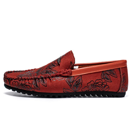 Scarpe da uomo in pelle rosa Designer di lusso Mocassini da uomo casual Mocassini da uomo Traspirante Slip On Flats Guida Zapatillas Hombre