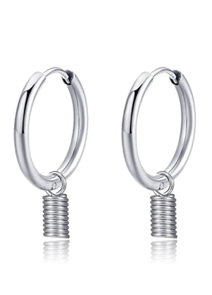 Long Hanging Crosses Leaves Pendants Hoops Woman Earrings Man Vintage Stainless steel Hip Hop Ear Piercing Jewelry Accessories PlatiNum