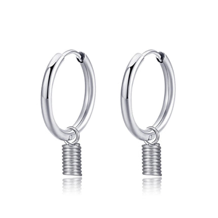 Long Hanging Crosses Leaves Pendants Hoops Woman Earrings Man Vintage Stainless steel Hip Hop Ear Piercing Jewelry Accessories PlatiNum