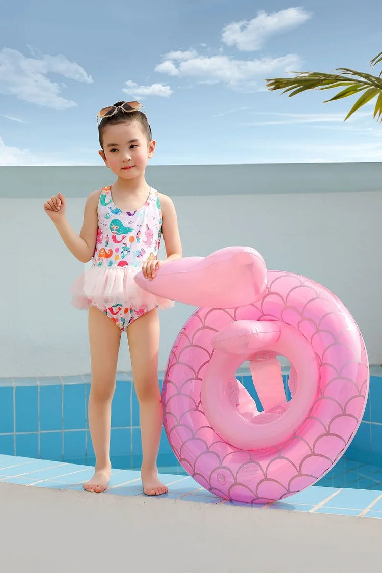 Rooxin Flamingo Nuoto Cerchio Bambino Infantile Galleggiante Piscina Anello di Nuoto Con Parasole Sedile Galleggiante Estate Spiaggia Piscina Festa Giocattoli
