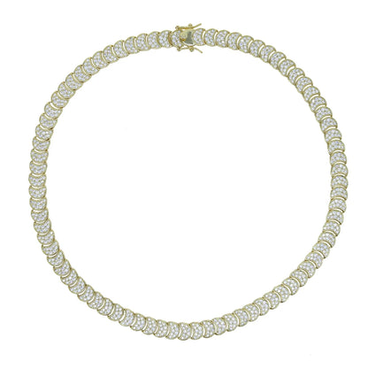 2025 Nuova collana a catena serpente unisex color oro a spina di pesce con perline catena a maglie pavimentata 5A CZ girocollo a forma di luna per gioielli da donna