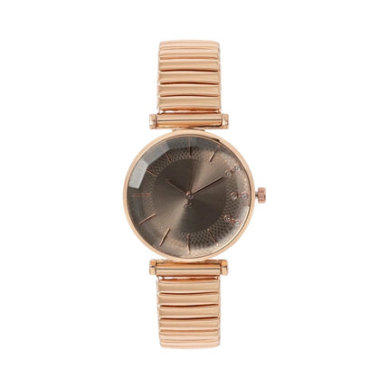 Orologio al quarzo da donna in cristallo semplice blu tesoro di lusso Orologio casual con cinturino elasticizzato in acciaio inossidabile Orologio da donna alla moda platinumshop