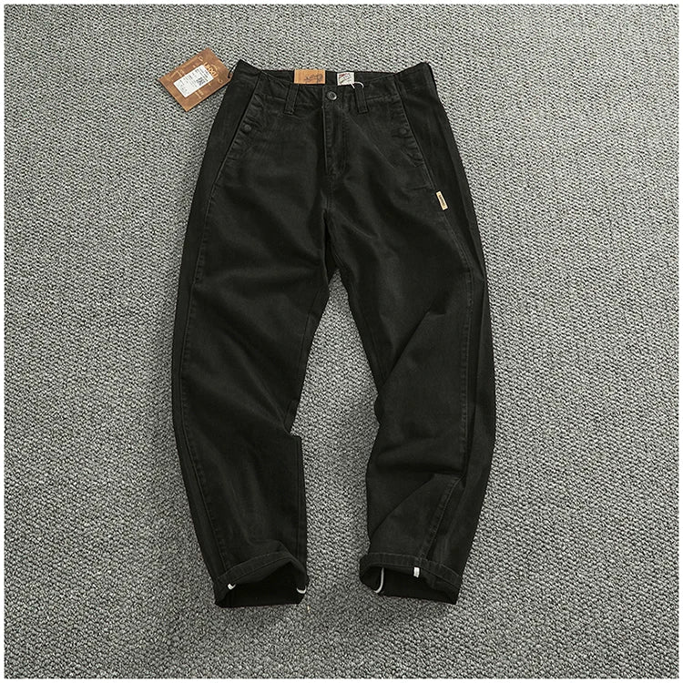 Spring And Autumn New American Retro 100% Cotton Multi-pocketed Washed Old Straight Casual Pants Loose Fashion Cargo Trousers