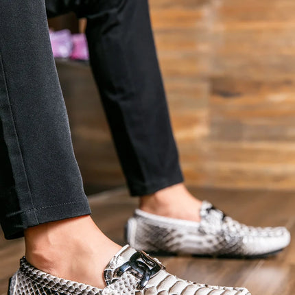 Mocassini in Pelle da Uomo 39-46, Scarpe Eleganti per Matrimoni e Feste, Calzature di Alta Qualità, Mocassini Slip-on di Lusso per Uomo