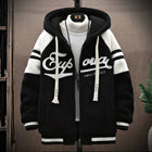 2023 Men's Hooded Jackets Japan Fashion Streetwear Harajuku Coats Men Autumn Winter Men Clothing Wool Jackets Embroidery Jacket
