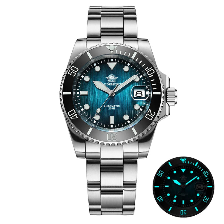ADDIESDIVE Men's Dive Watch Automatic Mechanical 8215 Sapphire Glass BGW9 Super Luminous 200M Waterproof Men's Watch AD2536