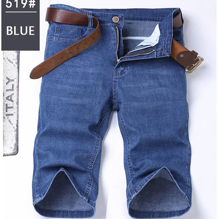 Nuovi pantaloncini di jeans di fascia alta da uomo nella primavera e nell'estate del 2025, pantaloncini di jeans casual da lavoro di marca larghi e versatili