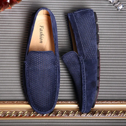 Mocassini da Uomo in Pelle Scamosciata Traspiranti Estivi, Scarpe da Guida di Lusso, Nuove Calzature Casual da Uomo