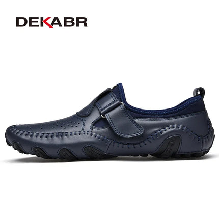 DEKABR Mocassini alla moda Scarpe da uomo in vera pelle Morbide e comode Mocassini slip-on Scarpe casual da uomo fatte a mano Drive Walk Lusso per il tempo libero