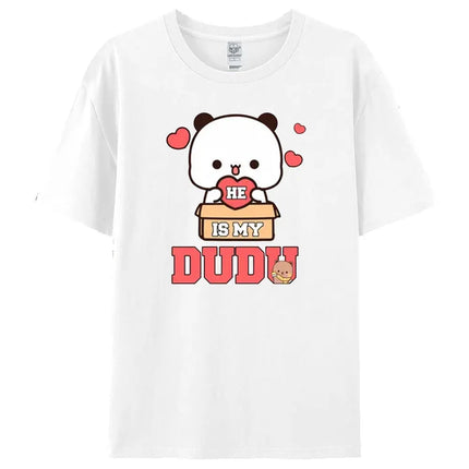 Bubu Dudu Felpa per coppia abbinata Simpatico regalo di anniversario Abbigliamento Uomo Donna Vita quotidiana Maglietta casual in cotone Coppia Orso Tee